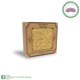 Shampoo Sólido Arcilla Blanca y Caléndula