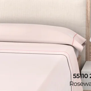 Juego de Sábanas Lisas cama 135cm Rosa ''Rose Water'' 50% Algodón 50% Poliéster