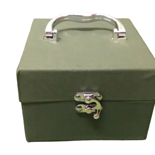 Baúl Joyero Verde 14x14x10cm