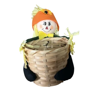 Cesto con Muñeco Decorativo