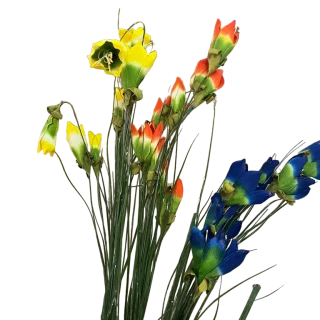 Flor rama 85cm en Azul Naranja o Amarillo