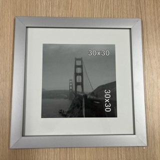 Portafotos 30x30cm Borde Plata