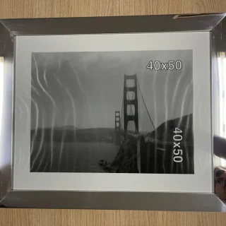Marco de Fotos 40x50cm Borde Plateado