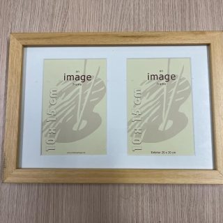 Marco de Fotos 20x30cm o 2 Fotos 10x15cm Borde Madera