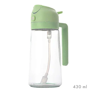 Aceitera Cristal Pulverizador Verde 430ml Doble Función