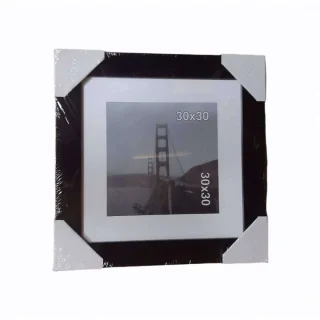 Portafotos 30x30cm Borde Negro