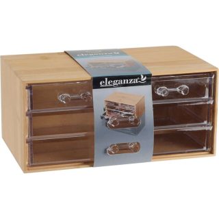 Organizador Maquillaje 23,5x15x10cm 4 Compartimentos