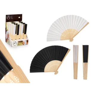 Abanico surtido 2 colores Blanco o Negro