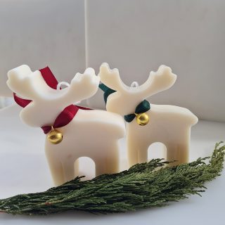Alce de cera natural de soja con aromas navideños