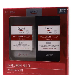 Eucerin Hyalluron Filler Volumen Lift Día Piel Seca SPF15 + Noche Pack