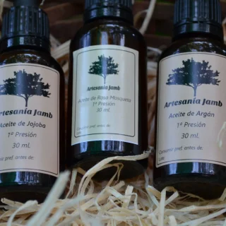 Aceites Vegetales de Argán, Rosa Mosqueta, Jojoba, Ricino. Coco, Onagra, Caléndula Puro 1ª Presión en Frio. 30 ml Hidratante antioxidante regenerador tratamiento capilar pieles dañadas