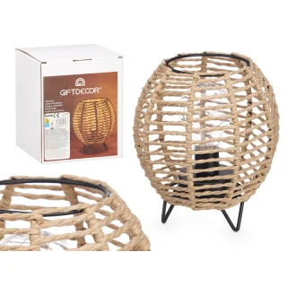 Lámpara Sobremesa Redonda Cuerda