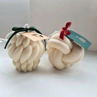 Vela decorativa nudos o cuerdas
